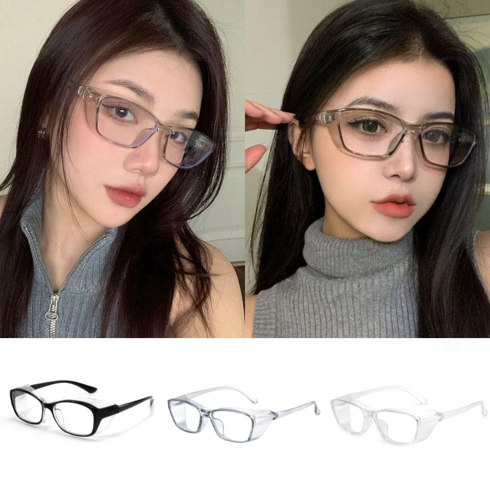 Anti-Fog Safety Goggles Anti-Dust Anti-Pollen Eye Protection Glasses Transparent Frame UV400 Protection Fully Enclosed Goggles