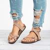 2023 Summer Women's Roman-Style Plus Size 44 Belt Buckle Sandals