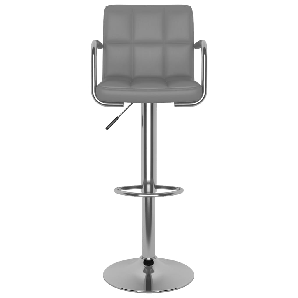 vidaXL Barhocker 2 Stk. Grau Kunstleder