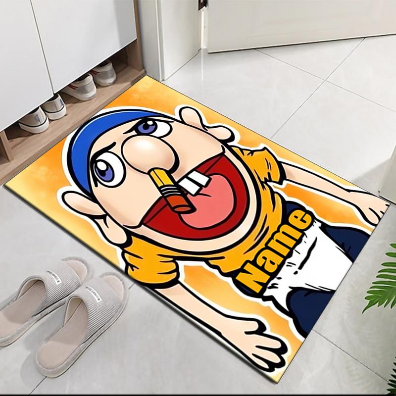 Custom Name Jeffy Printed Carpet, for Office Chair Living Room Bedroom Kitchen Room Decor Gifts.