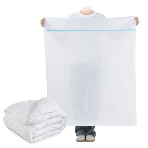 OTraki Large Futon Laundry Net, 1 Net, 90x110cm, Extra Large, for Futons and Blankets, Non-Fluorescent, Anti-Deformation, Square, with Heavy-Duty Zipp