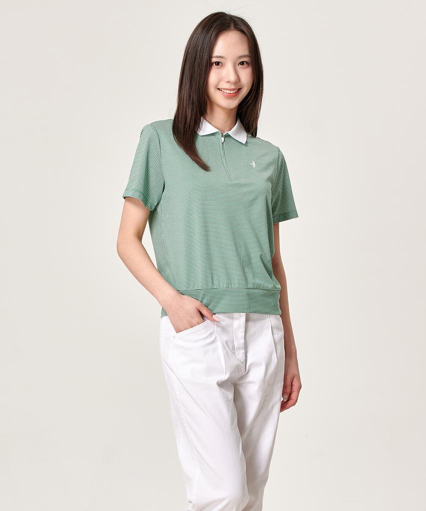 BILTMORE Women'S Golf Mini Check Short Sleeve T-Shirt