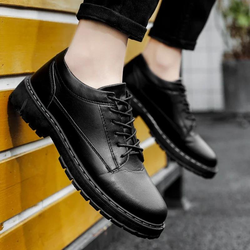 2025 Herren Leder Freizeitschuhe Komfort Schwarz Formelle Oxfords für Herren Abriebfeste Herren Büroschuhe Zapatos De Vestir Hombre
