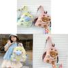 Student Backpack With Breathable Nylon Material Plush Bear Decoration For School And Travel