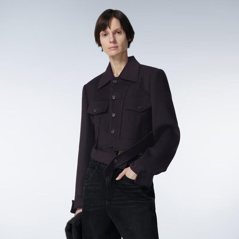 

JNBY Women s Wool Blend Lapel Jacket XS