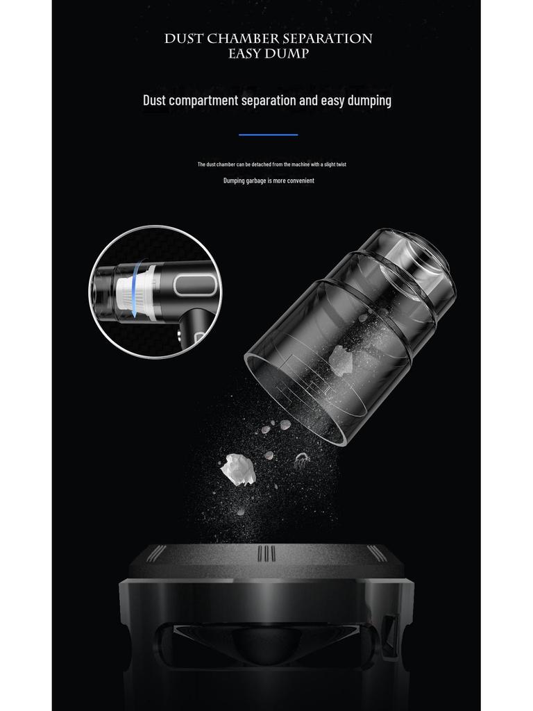 Compact Dual-Use Handheld Vacuum Cleaner for Home and Car