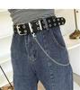 European and American punk style belt women's Korean version jeans fashion decorative belt corns chain belt belt new model