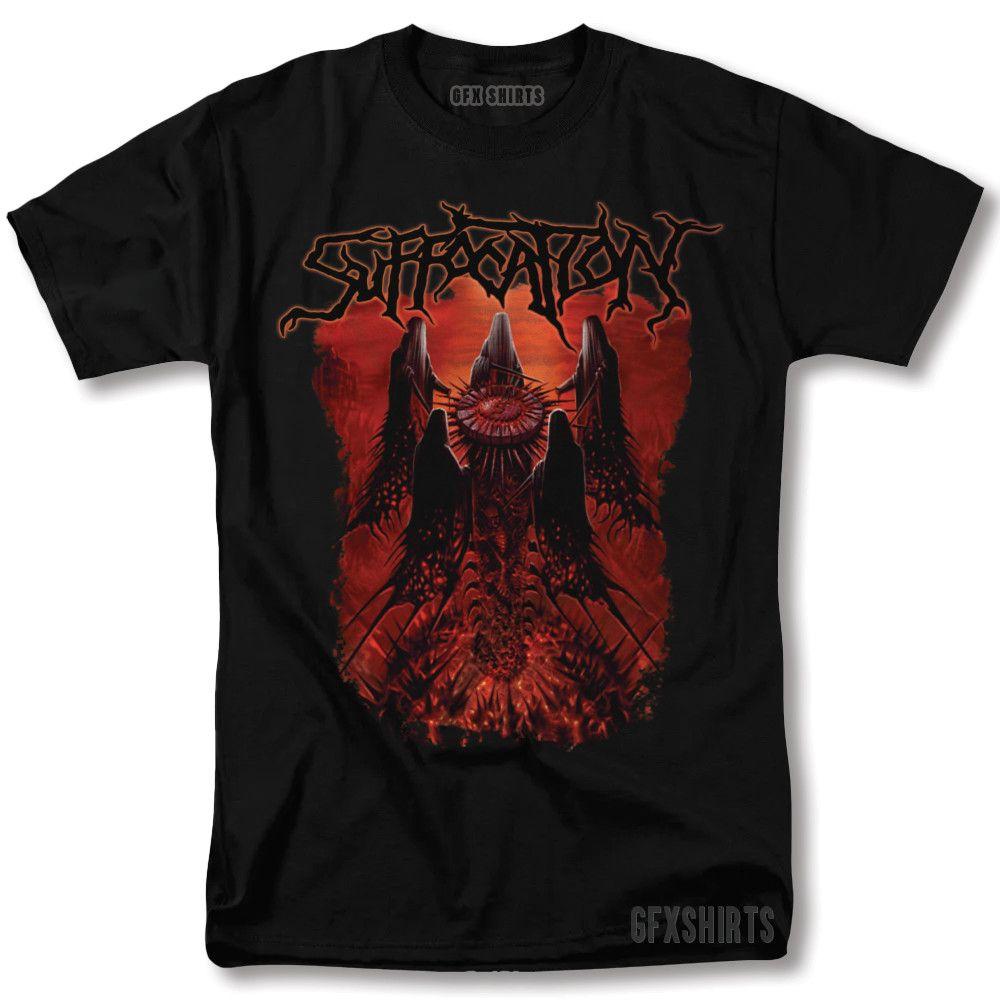 Unisex shirt Cotton Oversize Large Size Suffocation Shirt Rock Concert Tour Vntg Graphic Design T-Shirt