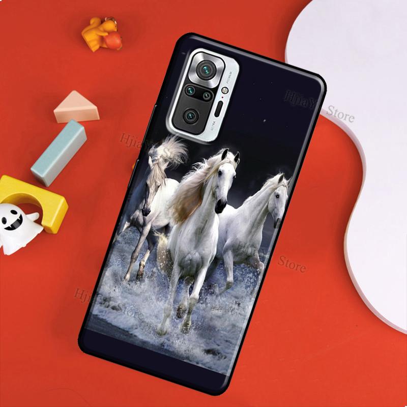 Beautiful Elegant Brown Horses Case For Xiaomi Redmi 10 9 9T 9A 9C Cover Coque For Redmi Note 11 Pro 7 8 9 10 Pro 10S 11S
