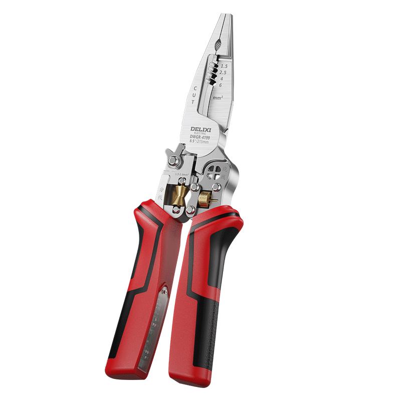 Delixi Multi-function Electrician s 8-in-1 Wire Stripper Pliers