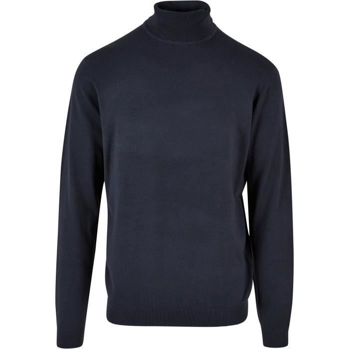 Pull Col Roulé - Urban Classics - Bleu Marine - Viscose Et Nylon - Coupe Ajustée - Confort Optimal