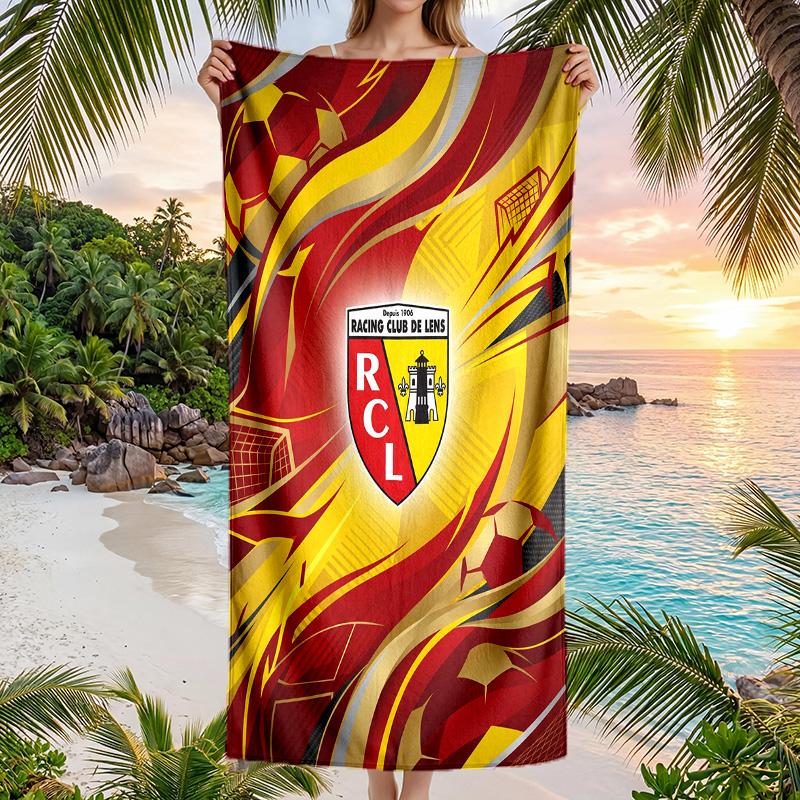 Lens FC print Quick Dry Beach Towel Microfiber Absorbent Portable Travel Swimming Towel