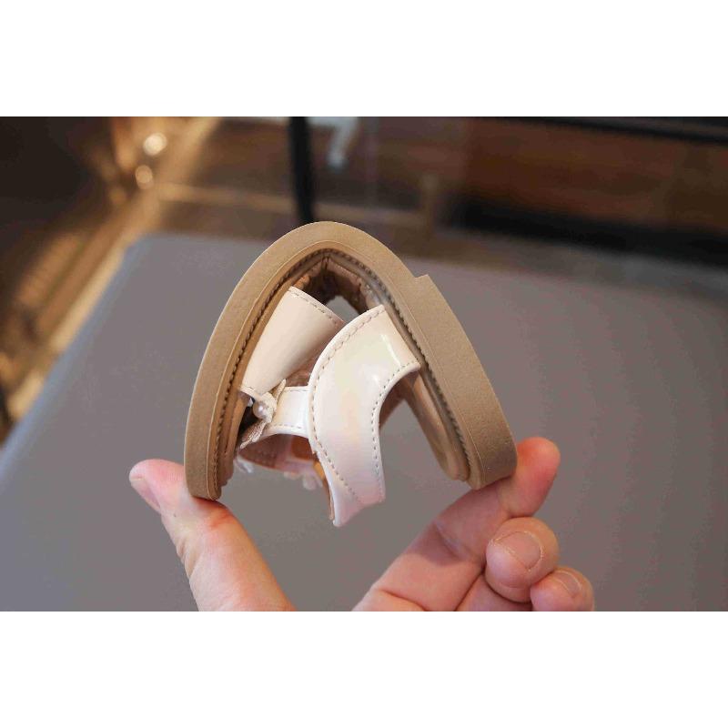 Neuer Eingang Kinder Weichsohlige Rutschfeste Strandschuhe für Mädchen, Sandalen für Mädchen, Koreanischer Stil Blumenmuster Vielseitige Offene Prinzessin Schuhe