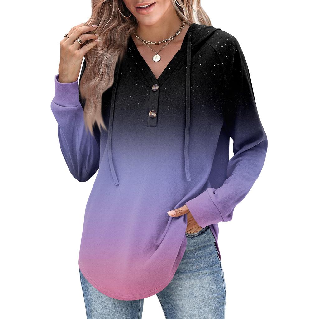 Women's Fashion Women's Lightweight Long Sleeve Pullover With Pockets Preppy Graphic Hoodie