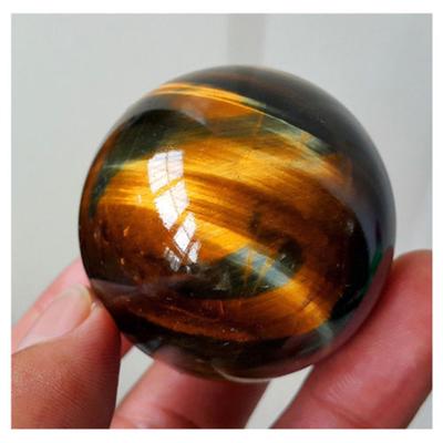 Perle dunkelgelb asiatischer seltener Tigerauge-Quarz-Kristall, Heilkugel, Kugel, 20–22 mm, Spielzeug