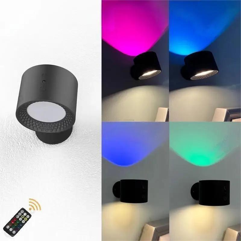 Remote Touch Control Indoor Wireless Rechargeable Wall Lamp Battery Powered LED Cordless Wall Sconces Light With USB Charging