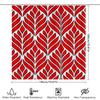 Red White Geometric Shower Curtain For Bathroom Decor Waterproof Fabric With Grommets Ring Holder Set Perfect Gift Ideas For Bri