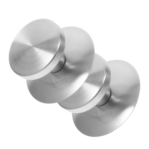 LALADEFIEE 2-Piece Replacement Pot Handles, Lid Knobs, Heat-Resistant Plastic, Boston Shape, 5.6*4*2.6cm (Silver)