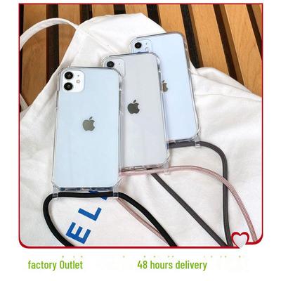 Transparente iPhone 13 Pro Max Lanyard-Hülle – passend für Apple 14/15, 12, XS Max – Crossbody-/Schulter-Design