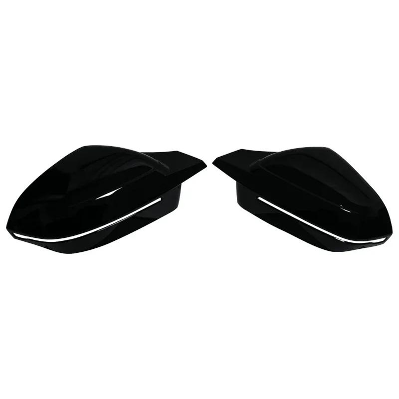 M Look Replacement Bright Black Side Mirror Cover Caps for BMW 5 7 I5 I7 Series G60 G61 G68 G70 G90 Left Hand Drive 2023-up VFHJQ1