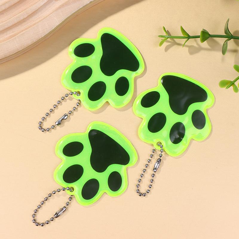 10 szt. Uroczy odblaskowy brelok z łapką Bezpieczeństwo w nocy na zewnątrz Dzieci Zwierzę domowe Dwustronny odblaskowy Dodatki do plecaka Zawieszka