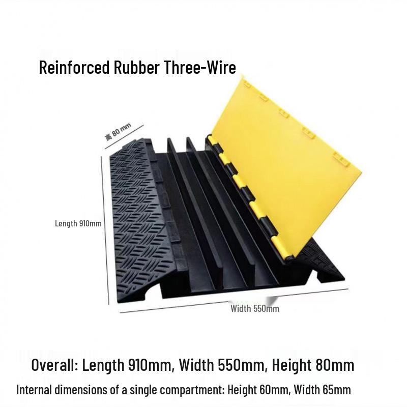 Indoor/Outdoor Cable Protection Rubber Trunking Speed Bump