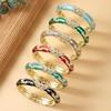 Colorful Enamel Oil Drip Wide Bracelet For Women Vintage Elegant Ethnic Style Cloisonne Bracelet Jewelry Gifts