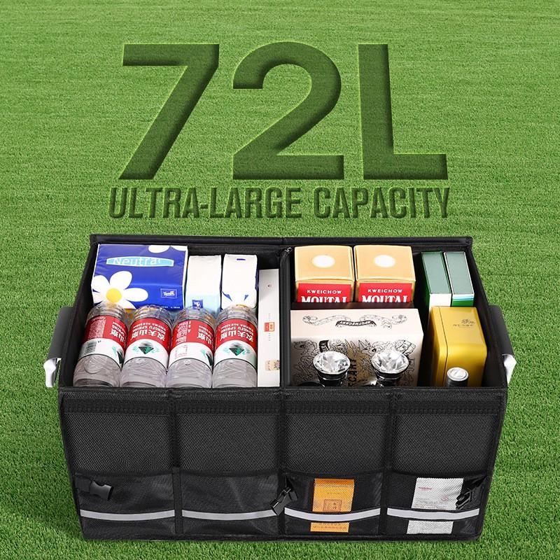 Large Capacity Foldable Car Trunk Organizer Box Oxford Fabric Storage Bin SUV Sedan Hatchback