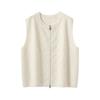 Women's Diamond Knit Cashmere Zipper Cardigan Vest - Loose, Thickened for 2025 Autumn/Winter