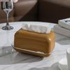 Tissue Box Magnetic Opening Closing Automatic Lifting Spring Smooth Paper Pull Tissue Container Classic Style Tissue Dispenser