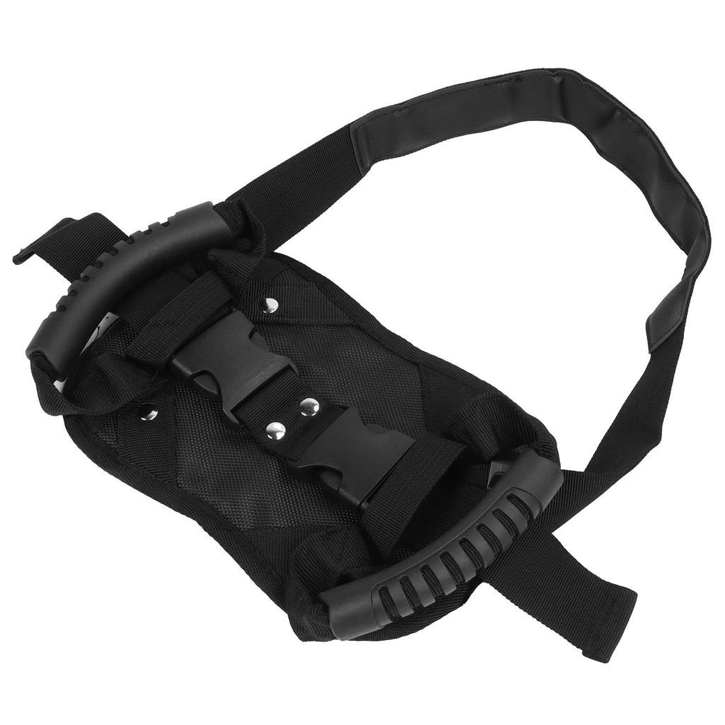 Black Motorcycle Safety Belt Electromobile Rear Seat Safety Strap Handle for Motorcycle Passenger