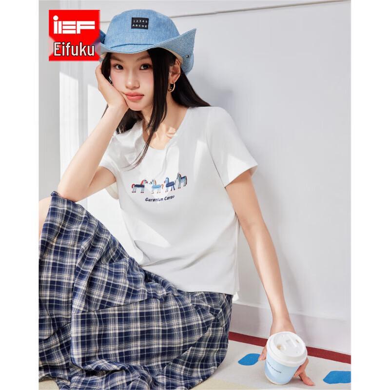 IEF Women s 2026 Summer Korean Style T-Shirt XL