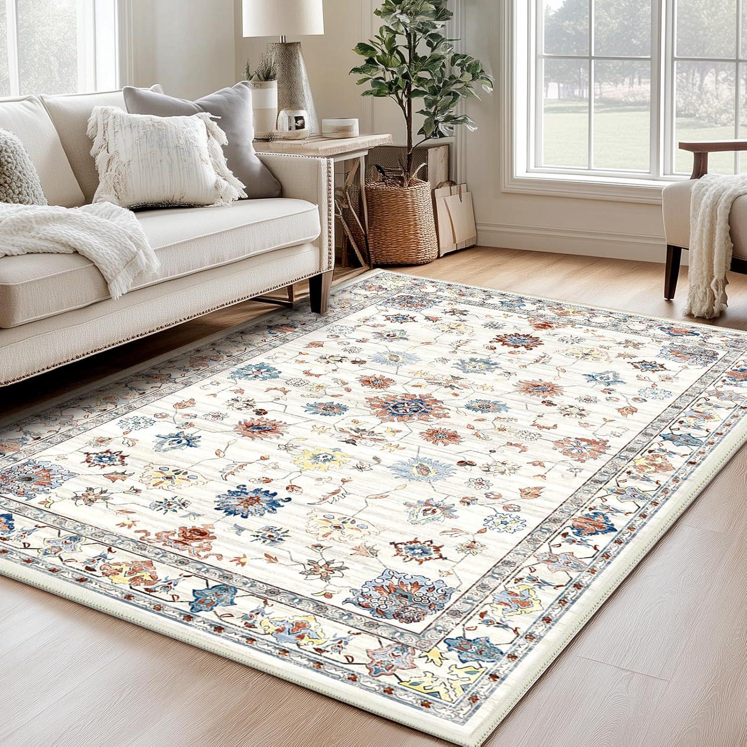 

Роскошные персидские ковры большого размера, украшение гостиной, домашний противоскользящий ковер для спальни, коврик для дивана и стола, можно стирать 200*300cm