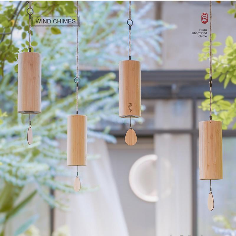 Hluru Windchime Bamboo 8 Rods Notes, Wind Chimes 8 Rods, Wind Bell Craft Outdoor, Garden Patio Zen Meditation, C G Am Dm Chord