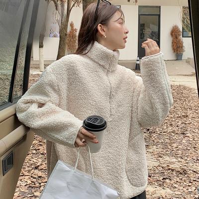 Autumn Winter Plus Size Women Solid Pullovers Vintage Thick Outerwear Casual Long Sleeve Loose Tops