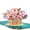 3D Greeting Card with Color Butterfly/Flower Busket Theme Optional for Birthdays, Anniversaries, and Holidays