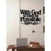 Metal Wall Art Decor with Bible Verse Thanksgiving Gift for Home Office Living Room Bedroom 45x32 Cm