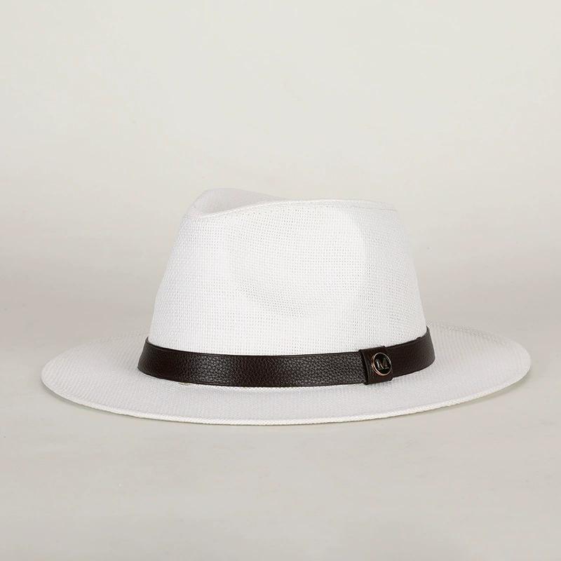 Panama Woven Straw Sun Hat  Jazz  Hat Men'S And Women'S  Sun Shading Beach Hat Sun Protection Hat  Sombrero Hombre