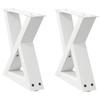 VidaXL Coffee Table Legs 2 Pieces White 40 X (30-31,3) Cm Steel 4012681