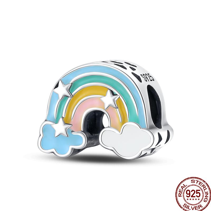 Copper Dessert Afternoon Tea Series Pink Zircon Sweets Playground Series Suitable Fit Pan Original Bracelet Diy