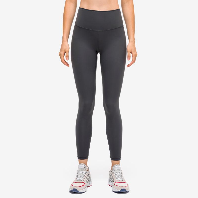 Hautfreundliche High-Waist-Yogahose für Damen - Pfirsich-Po Neun-Punkte Elastische Sportleggings