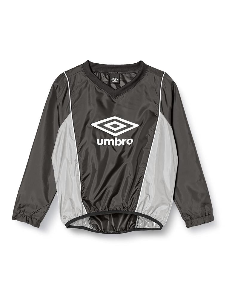 Umbro Soccer Windproof and Size 120 Windbreaker, Jacket, Water-Repellent, All-Season, Junior/Kids', Black/Silver (Amazon Exclusive),