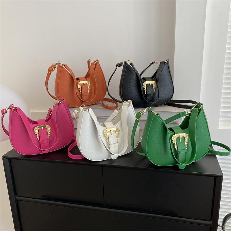 Trendy Pu Material Cross-border New Fashion Shoulder Bag Underarm Bag For Women