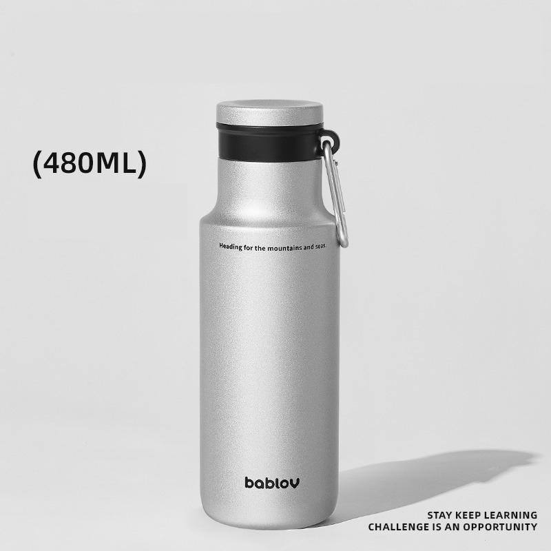 Bablov 480ml Vacuum Flask Stainless Steel Thermos Cup Portable Hot & Cold Insulated Cup Leak-proof Sports/Climbing/Travel Mug