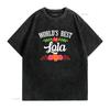 Worlds Best Lola T Shirt Filipino Grandma vintage Washed Stylish streetwear fashion Casual Top For Everyday Wear Stretched
