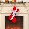 Christmas Stockings 18 Inch Large Fireplace Hanging Stockings with Bow for Xmas Farmhouse Holiday Party Decoration