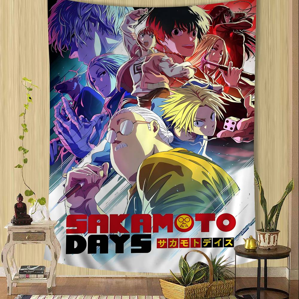 

Японское Аниме SAKAMOTO DAYS Аниме Гобелен Подвесной Таро Хиппи Настенные Ковры Комната Домашний Декор 74x94cm(29x37in)