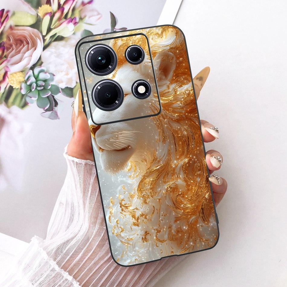 For Infinix Note 30 30Pro X678B X6716B X6711 Cool Dragon Tiger Phone Case Note 30 Pro Note30 4G 5G Black Silicone Soft Cases