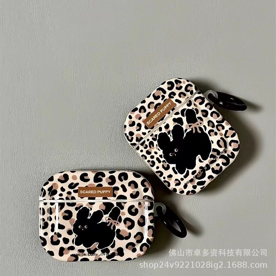 Leopard print cartoon rabbit for AirPods pro1 earphone case apple bluetooth AirPods 1 earphone case