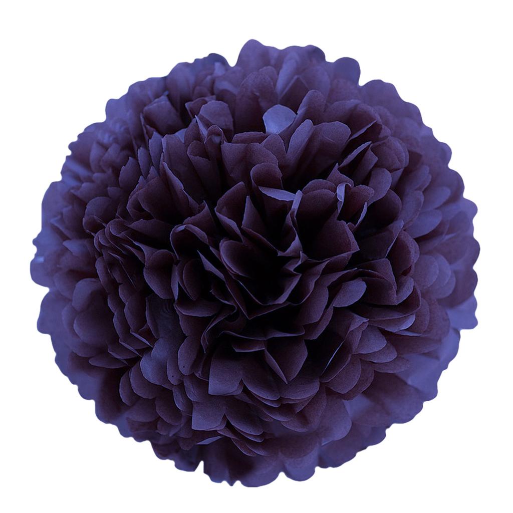7.8inch Purple Pom Pom Paper For Birthday Party Flower Balls Paper Hanging
